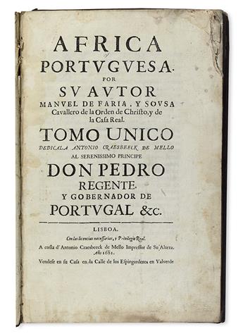 FARIA Y SOUSA, MANUEL DE. Africa Portuguesa.  1681